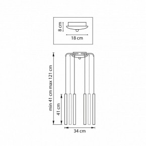 Подвесная люстра Lightstar Tubo L8T747247 в Полевском - polevskoy.mebel24.online | фото 3