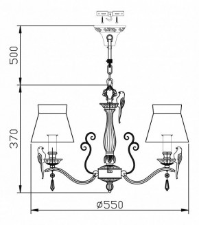 Подвесная люстра Maytoni Bird ARM013-05-W в Полевском - polevskoy.mebel24.online | фото 3