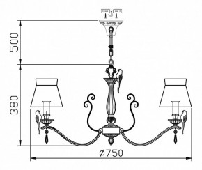 Подвесная люстра Maytoni Bird ARM013-08-W в Полевском - polevskoy.mebel24.online | фото 5