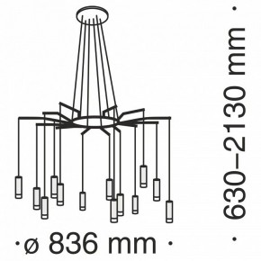 Подвесная люстра Maytoni Davida MOD035PL-12B в Полевском - polevskoy.mebel24.online | фото 6