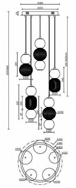 Подвесная люстра Maytoni Drop MOD273PL-L80G3K в Полевском - polevskoy.mebel24.online | фото 2