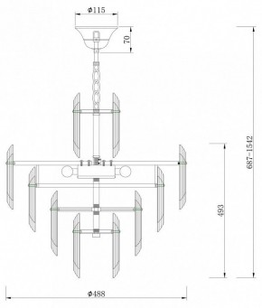 Подвесная люстра Maytoni Flare DIA200PL-06G в Полевском - polevskoy.mebel24.online | фото 7