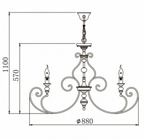 Подвесная люстра Maytoni Karina H631-PL-08-B в Полевском - polevskoy.mebel24.online | фото 3