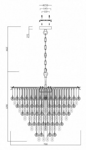 Подвесная люстра Maytoni Linn MOD091PL-09G в Полевском - polevskoy.mebel24.online | фото 4