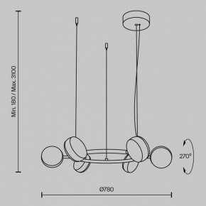 Подвесная люстра Maytoni Mind MOD299PL-L60BC3K в Полевском - polevskoy.mebel24.online | фото 4