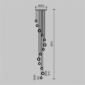 Подвесная люстра Maytoni Pharao MOD361PL-L58BS3K в Полевском - polevskoy.mebel24.online | фото 4