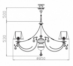 Подвесная люстра Maytoni Soffia RC093-PL-08-R в Полевском - polevskoy.mebel24.online | фото 5