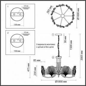 Подвесная люстра Odeon Light Ventaglio 4870/7 в Полевском - polevskoy.mebel24.online | фото 6