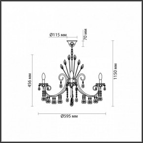 Подвесная люстра Odeon Light Versia 4977/6 в Полевском - polevskoy.mebel24.online | фото 5