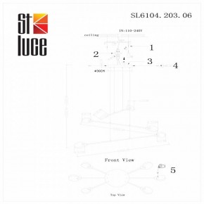 Подвесная люстра ST-Luce Montecelio SL6104.203.06 в Полевском - polevskoy.mebel24.online | фото 4