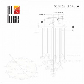 Подвесная люстра ST-Luce Montecelio SL6104.203.16 в Полевском - polevskoy.mebel24.online | фото 3