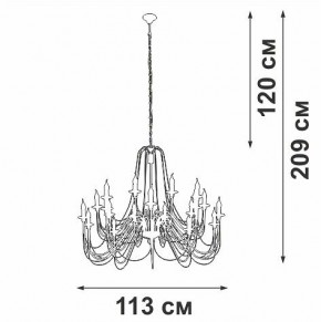 Подвесная люстра Vitaluce V1044 V1044-1/20 в Полевском - polevskoy.mebel24.online | фото 3