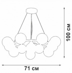 Подвесная люстра Vitaluce V48410 V48410-8/12S в Полевском - polevskoy.mebel24.online | фото 3