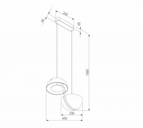 Подвесной светильник Eurosvet Emisfero 50083/2 LED золото в Полевском - polevskoy.mebel24.online | фото 4