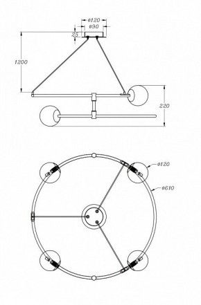 Подвесной светильник Maytoni Balance MOD317PL-04B в Полевском - polevskoy.mebel24.online | фото 4