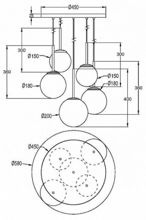 Подвесной светильник Maytoni Basic form MOD321PL-05G1 в Полевском - polevskoy.mebel24.online | фото 4