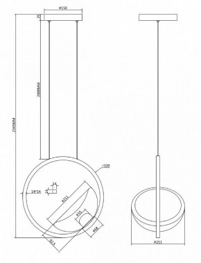 Подвесной светильник Maytoni Lunare MOD327PL-L5BS3K в Полевском - polevskoy.mebel24.online | фото 8