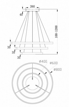 Подвесной светильник Maytoni Rim MOD058PL-L100W4K в Полевском - polevskoy.mebel24.online | фото 6