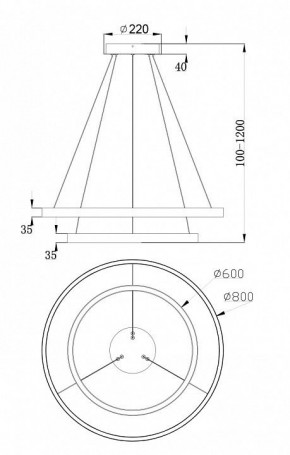 Подвесной светильник Maytoni Rim MOD058PL-L74W4K в Полевском - polevskoy.mebel24.online | фото 6