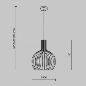 Подвесной светильник Maytoni Roots MOD194PL-01W в Полевском - polevskoy.mebel24.online | фото 3