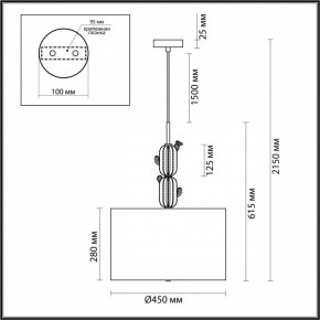 Подвесной светильник Odeon Light Cactus 5425/3 в Полевском - polevskoy.mebel24.online | фото 6