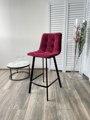 Полубарный стул CHILLI-QB SQUARE винный #16, велюр / черный каркас (H=66cm) М-City в Полевском - polevskoy.mebel24.online | фото 4