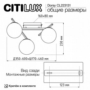 Потолочная люстра Citilux Dorsy CL223131 в Полевском - polevskoy.mebel24.online | фото 11