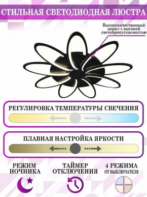 Потолочная люстра Natali Kovaltseva High-Tech Led Lamps HIGH-TECH LED LAMPS 82009 BLACK в Полевском - polevskoy.mebel24.online | фото 5