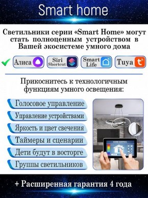 Потолочная люстра Natali Kovaltseva Smart home LED LAMPS 81217 в Полевском - polevskoy.mebel24.online | фото 6