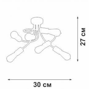 Потолочная люстра Vitaluce V3928 V3928-1/6PL в Полевском - polevskoy.mebel24.online | фото 4