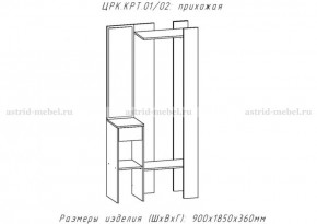 КРИТ-1 Прихожая (Делано светлый) в Полевском - polevskoy.mebel24.online | фото 2