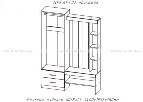 КРИТ-3 Прихожая (Анкор темный/Анкор белый) в Полевском - polevskoy.mebel24.online | фото 2