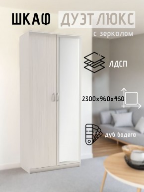 Шкаф 2-х створчатый Дуэт Люкс с зеркалом в Полевском - polevskoy.mebel24.online | фото 5