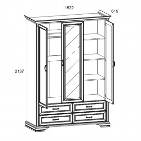 Шкаф 3D4S Z, MONAKO, цвет Сосна винтаж в Полевском - polevskoy.mebel24.online | фото 1