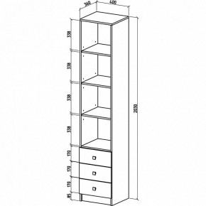 Шкаф для белья Бостон-4 в Полевском - polevskoy.mebel24.online | фото 2