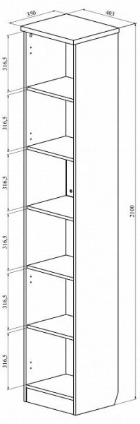 Шкаф для белья Виктория ВИ-07 в Полевском - polevskoy.mebel24.online | фото 3