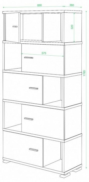 Шкаф комбинированный Домино СБ-30/5 в Полевском - polevskoy.mebel24.online | фото 2