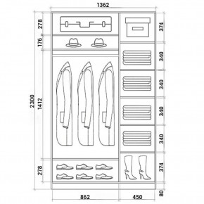 Шкаф-купе ХИТ 23-14-55 (620) в Полевском - polevskoy.mebel24.online | фото 2