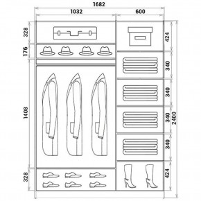 Шкаф-купе ХИТ 24-17-55 (620) в Полевском - polevskoy.mebel24.online | фото 3