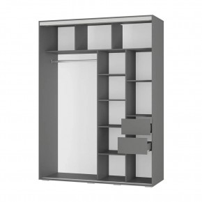 Шкаф-купе Крафт-6 1.6 м ШКК-06 (графит) в Полевском - polevskoy.mebel24.online | фото 2