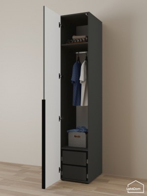 Шкаф Linnea MHR-1-3 2050х400х510 (Графит-М 11.1.25) в Полевском - polevskoy.mebel24.online | фото 5