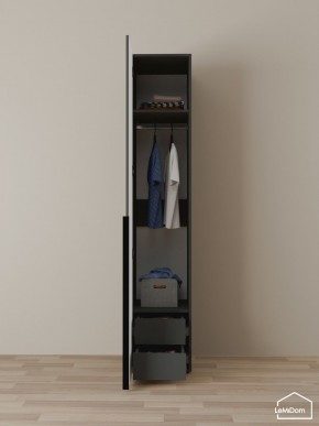 Шкаф Linnea MHR-1-3 2050х400х510 (Графит-М 11.1.25) в Полевском - polevskoy.mebel24.online | фото 6