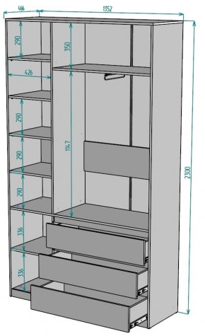 Шкаф Мальта H204 в Полевском - polevskoy.mebel24.online | фото 2