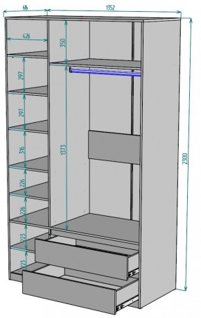 Шкаф Мальта H216 в Полевском - polevskoy.mebel24.online | фото 2