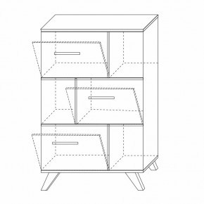 Шкаф низкий с нишами Вега Скандинавия в Полевском - polevskoy.mebel24.online | фото 3