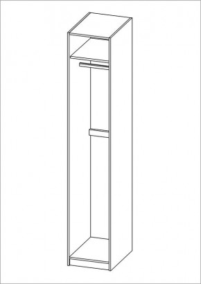 Шкаф ПЕГАС однодверный, цвет Дуб Венге в Полевском - polevskoy.mebel24.online | фото 3