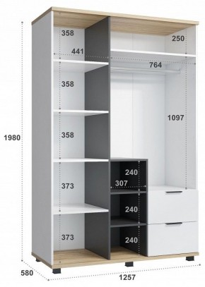 Шкаф платяной СкайЛайт СЛ-03К в Полевском - polevskoy.mebel24.online | фото 5