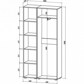 Шкаф платяной Тунис-5 в Полевском - polevskoy.mebel24.online | фото 3