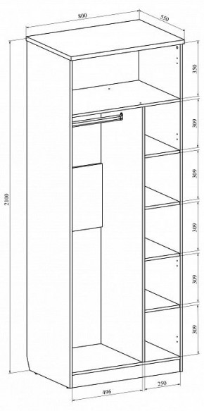 Шкаф платяной Виктория ВИ-11 в Полевском - polevskoy.mebel24.online | фото 3