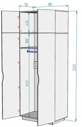 Шкаф "Аврора (H36)" в Полевском - polevskoy.mebel24.online | фото 2